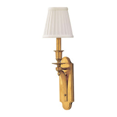 Beekman Wall Sconce 17.25" by Hudson Valley Lighting - Dimmable Faux Silk Shade, Aged Brass & Polished Nickel