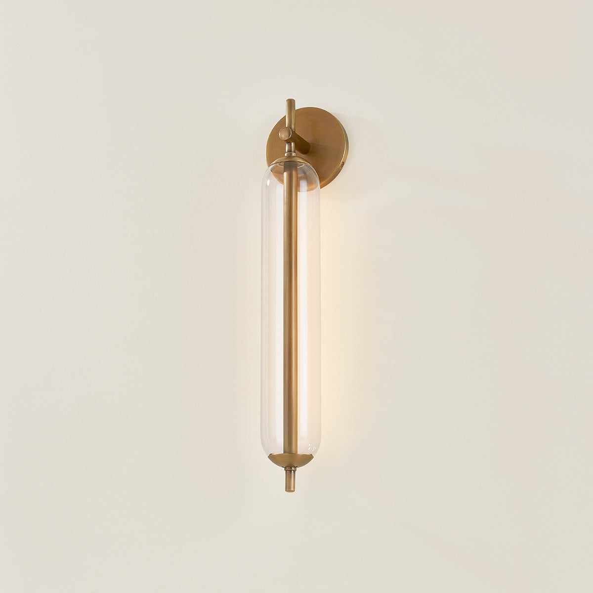 Blaze Large Outdoor Wall Sconce by Troy Lighting, Patina Brass Finish, Dimmable, ETL Wet Rated