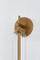 Blaze Outdoor Wall Sconce 16.5" Patina Brass LED Dimmable Wet Rated by Troy Lighting