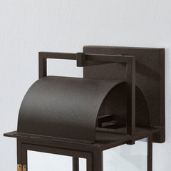 Bohen Outdoor Wall Sconce 14.75" Height by Troy Lighting, Weather-Resistant, Patina Brass Accents