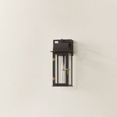Bohen Outdoor Wall Sconce 14.75" Height by Troy Lighting, Weather-Resistant, Patina Brass Accents