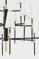 Bowery 15-Light Chandelier by Hudson Valley Lighting - Modern Design, Two Finishes, Adjustable Height