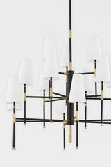 Bowery 15-Light Chandelier by Hudson Valley Lighting - Modern Design, Two Finishes, Adjustable Height