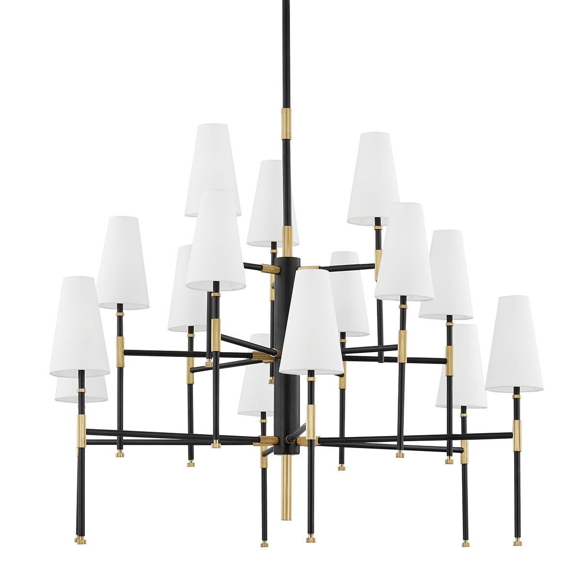 Bowery 15-Light Chandelier by Hudson Valley Lighting - Modern Design, Two Finishes, Adjustable Height