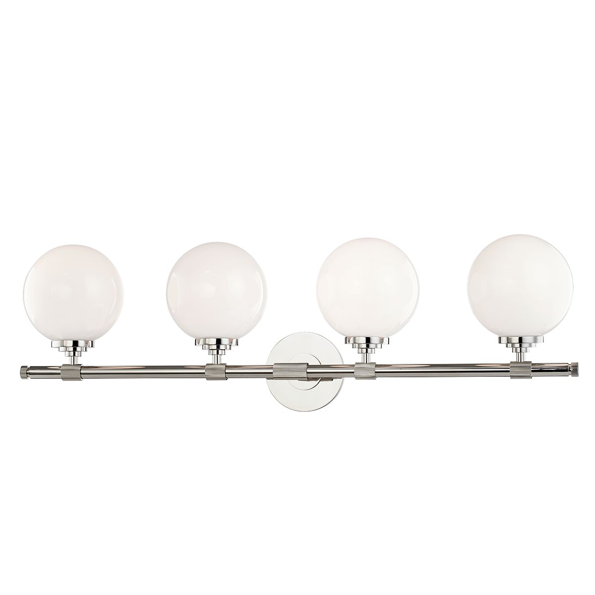 Bowery 4-Light Vanity Light by Hudson Valley Lighting, Dimmable, Aged Old Bronze or Polished Nickel