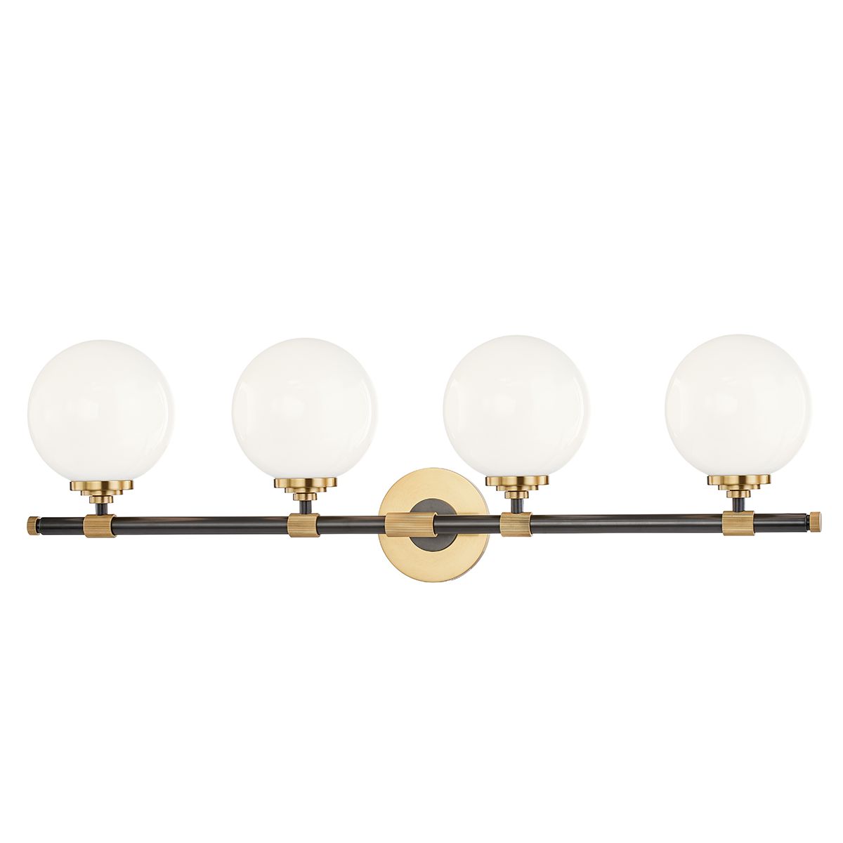 Bowery 4-Light Vanity Light by Hudson Valley Lighting, Dimmable, Aged Old Bronze or Polished Nickel