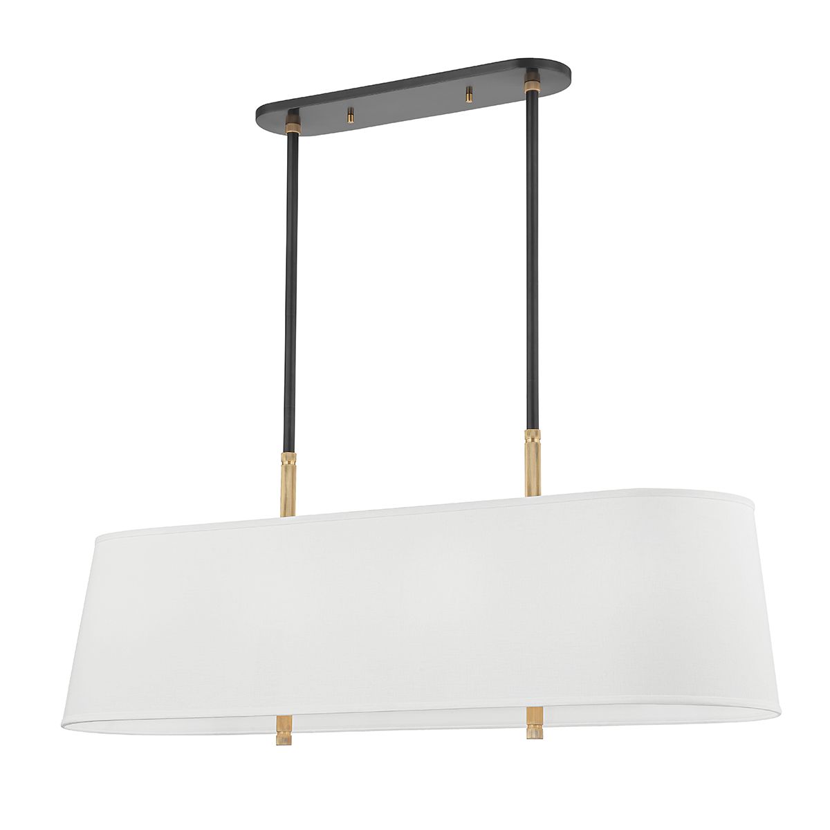 Bowery Linear Chandelier 8 Lights by Hudson Valley Lighting, Aged Old Bronze, Dimmable, 46.5" Length