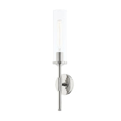 Bowery Sconce 22.5" Tall by Hudson Valley Lighting - Dimmable Glass Shade in Aged Old Bronze or Polished Nickel