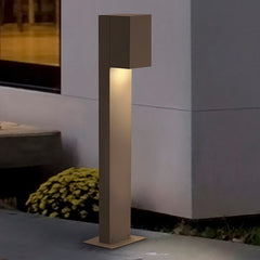28-Inch SONNEMAN Box LED Bollard Light with Dimmable Warm Light and Textured Bronze Finish