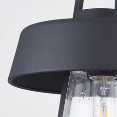 Brady 17.5" Large Wall Sconce by Troy Lighting in Textured Black with Dimmable Clear Glass Shade