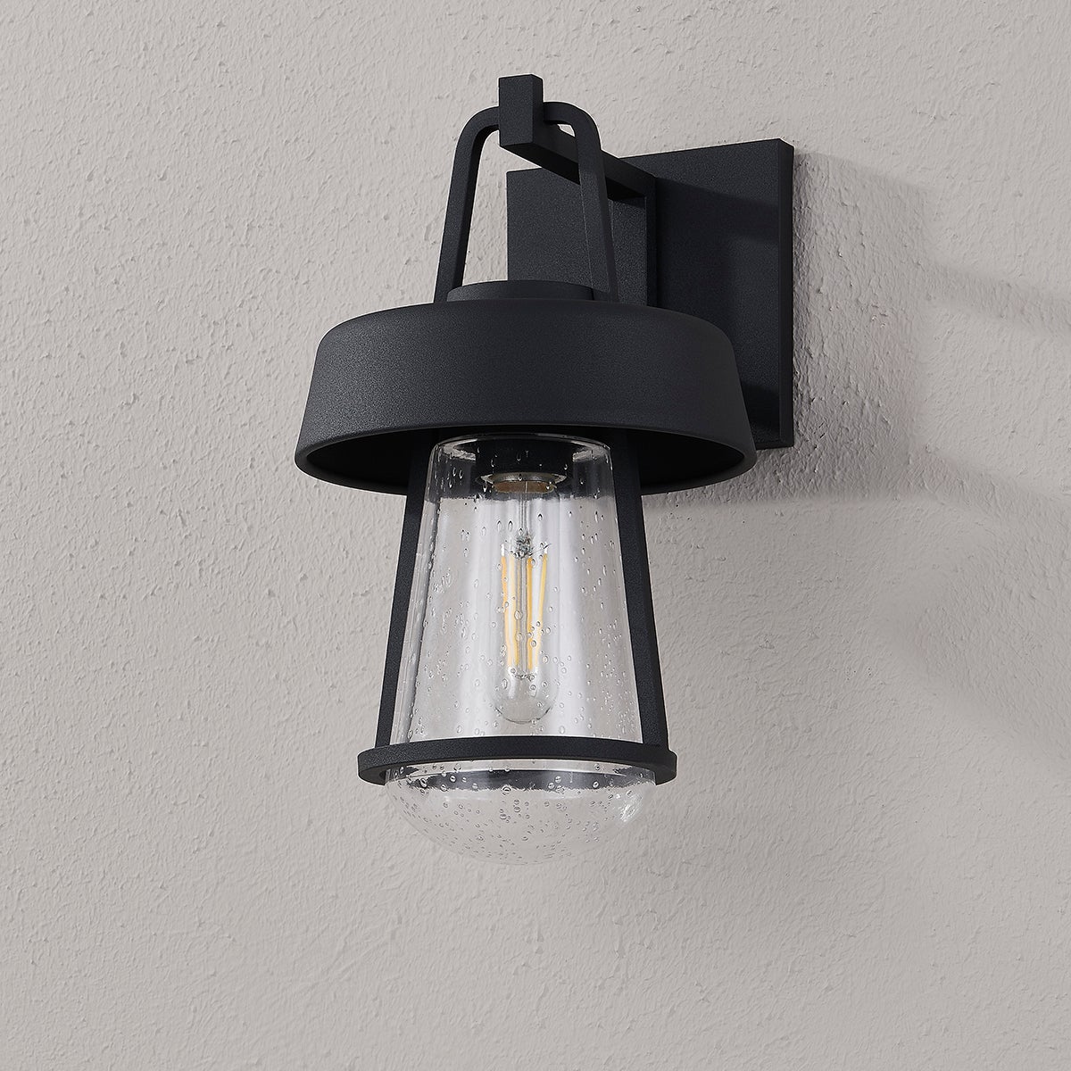 Brady Wall Sconce by Troy Lighting | Dimmable, Weather-Resistant Black Metal Outdoor Fixture