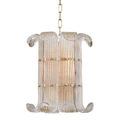 Brasher Pendant Light by Hudson Valley Lighting, Adjustable 23"-71", Dimmable, UL Damp Rated, Aged Brass Finish