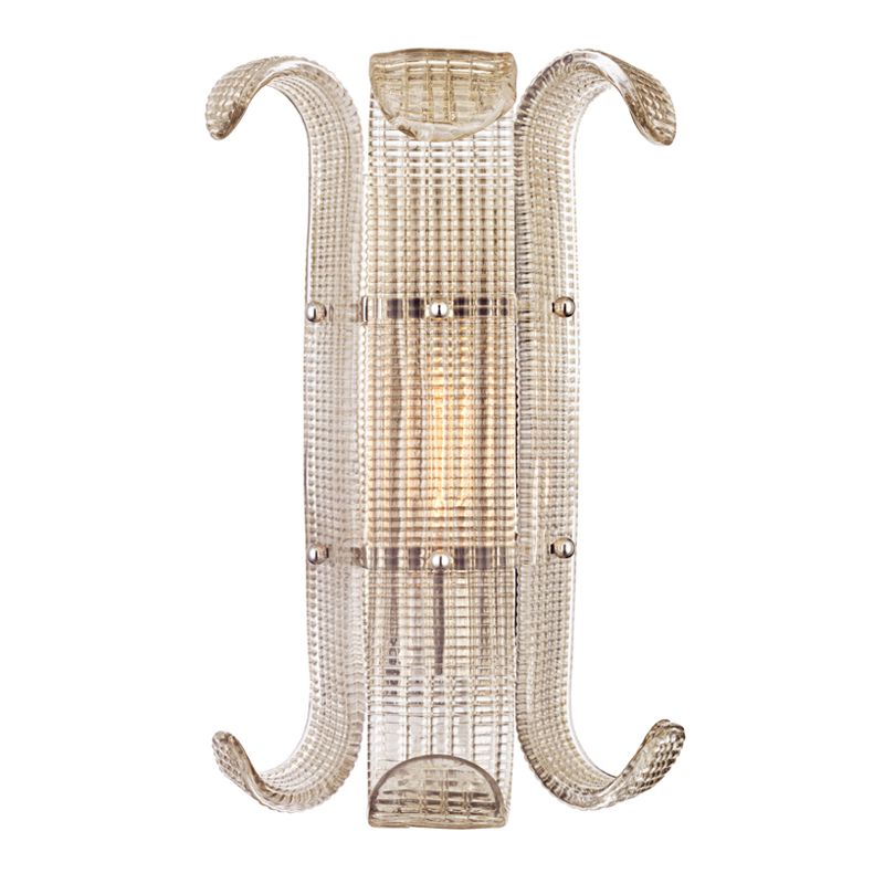 Hudson Valley Lighting Brasher Sconce 21.5" High Off-White Linen Shade Aged Old Bronze Polished Nickel