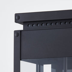 Braydan 17" Medium Outdoor Wall Sconce by Troy Lighting with Texture Black Metal Frame & Adjustable Lights