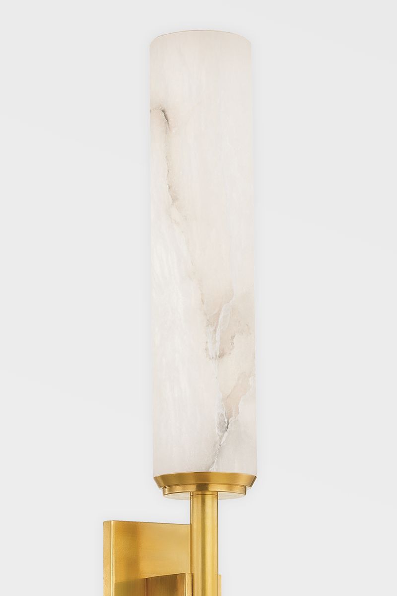 Breman Sconce 36" by Corbett Lighting - LED 475 Lumens, Vintage Brass Finish, Dimmable, ETL Damp Rated