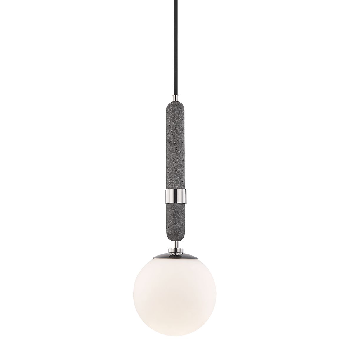 Mitzi Brielle Mini Pendant Light With Opal Etched Glass, Dimmable, Adjustable Height, UL Damp Rated