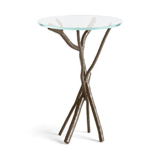Brindille Accent Table by Hubbardton Forge - Handcrafted Elegance with Sculptural Base, 25.9" Height