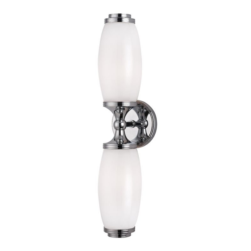 Brooke Sconce 2-Light Vintage-Style Wall Fixture with Opalescent Glass Shades by Hudson Valley Lighting