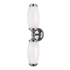 Brooke Sconce 2-Light Vintage-Style Wall Fixture with Opalescent Glass Shades by Hudson Valley Lighting