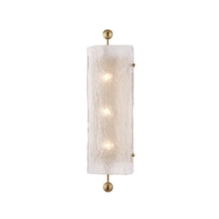 Hudson Valley Lighting Broome 3-Light Wall Sconce, Aged Brass, Fine Sand Blast Glass Shades