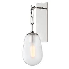 Hudson Valley 2101 Bruckner Wall Sconce - Dimmable Glass Shade, Elegant Design, 60W Max
