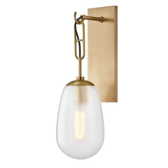 Hudson Valley 2101 Bruckner Wall Sconce - Dimmable Glass Shade, Elegant Design, 60W Max