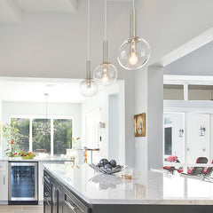 Bubbles 12-Inch Dimmable Pendant Light by SONNEMAN - Mid-Century Modern Design in Glass and Metal