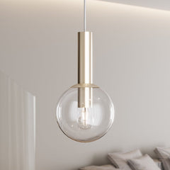 Bubbles 8-Inch Single Pendant Light by SONNEMAN - Dimmable, Versatile Height, Clear Glass Shade