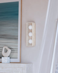 Budnick 3-Light Vanity Light by Hudson Valley Lighting in Aged Brass with Opal Matte Glass Shades