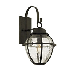 Bunker Hill Outdoor Wall Sconce by Troy Lighting, Vintage Bronze Frame, Clear Seeded Glass, Dimmable, UL Wet Rated