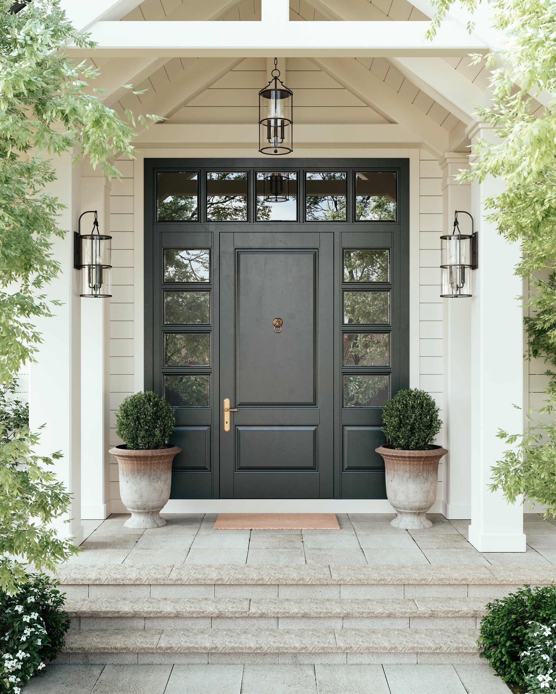 Burbank 24.75" Large Outdoor Wall Sconce by Troy Lighting with Dimmable Clear Seeded Glass Shade