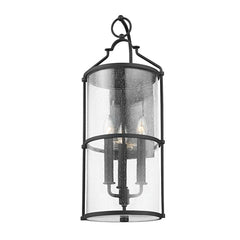 Burbank 24.75" Large Outdoor Wall Sconce by Troy Lighting with Dimmable Clear Seeded Glass Shade
