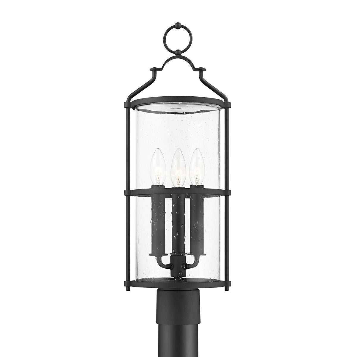 Burbank Outdoor Post Light by Troy Lighting, Textured Black Finish, 19.75" Height, UL Wet Rated