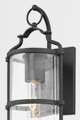Burbank Outdoor Wall Sconce by Troy Lighting, Textured Black Finish, Dimmable, Weather-Resistant
