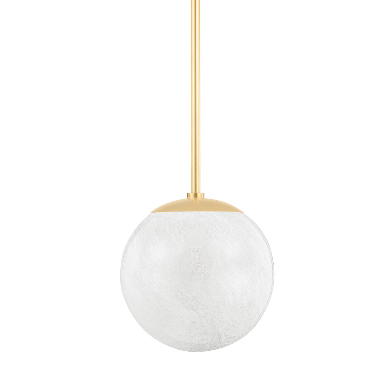 Burlington Mini Pendant Light by Hudson Valley Lighting with Clear Glass Shade, Aged Brass or Black Nickel Finish