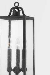 Caiden Outdoor Post Light by Troy Lighting - 3 Light Sources, Dimmable, UL Wet Rated, Forged Iron Finish