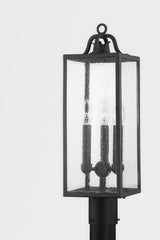 Caiden Outdoor Post Light by Troy Lighting - 3 Light Sources, Dimmable, UL Wet Rated, Forged Iron Finish