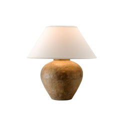 Calabria Table Lamp 20.5"H by Troy Lighting with Dimmable Feature and Linen Shade in Sienna Finish