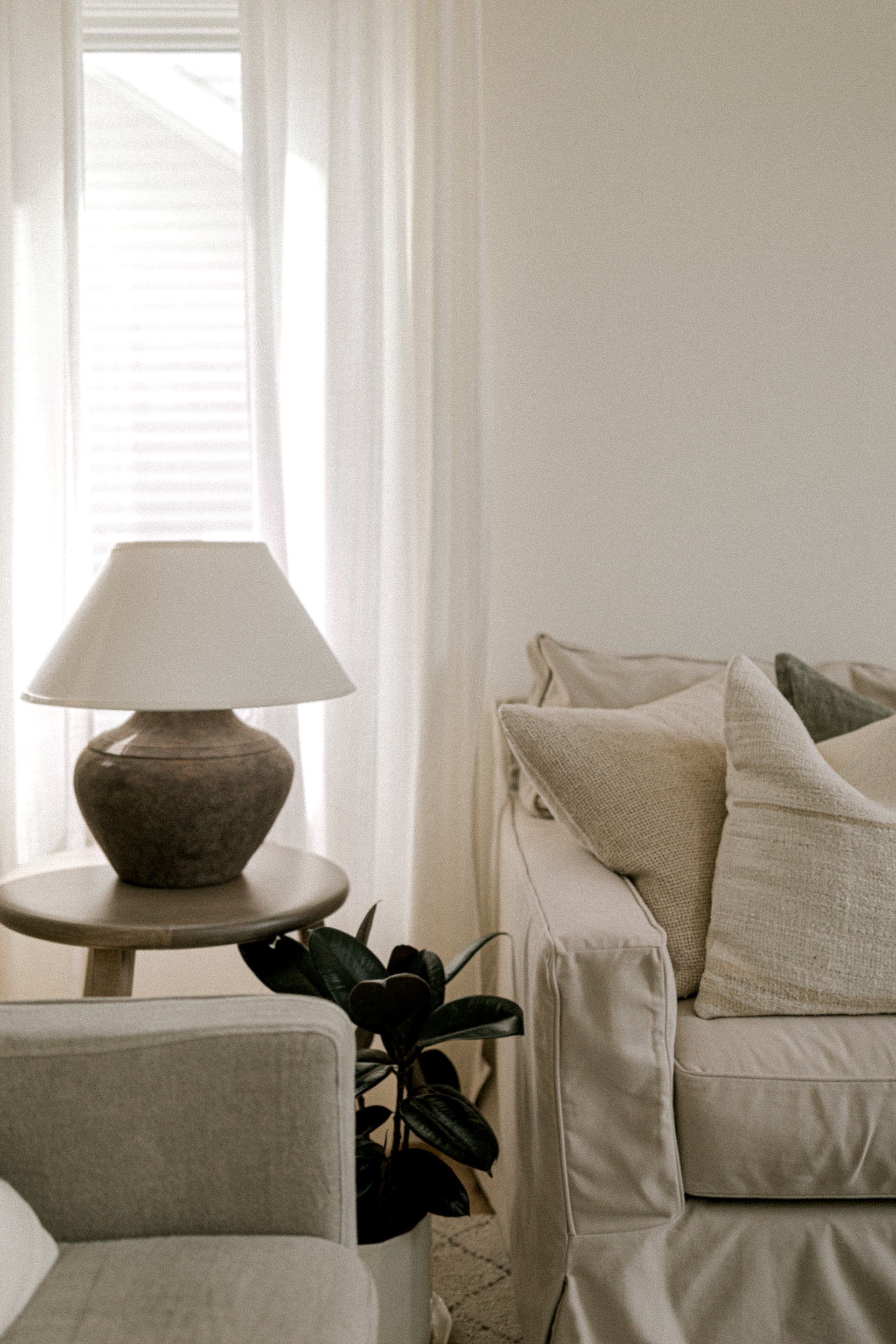 Calabria Table Lamp 20.5" Tall by Troy Lighting with Rustco Finish and Dimmable Hardback Linen Shade