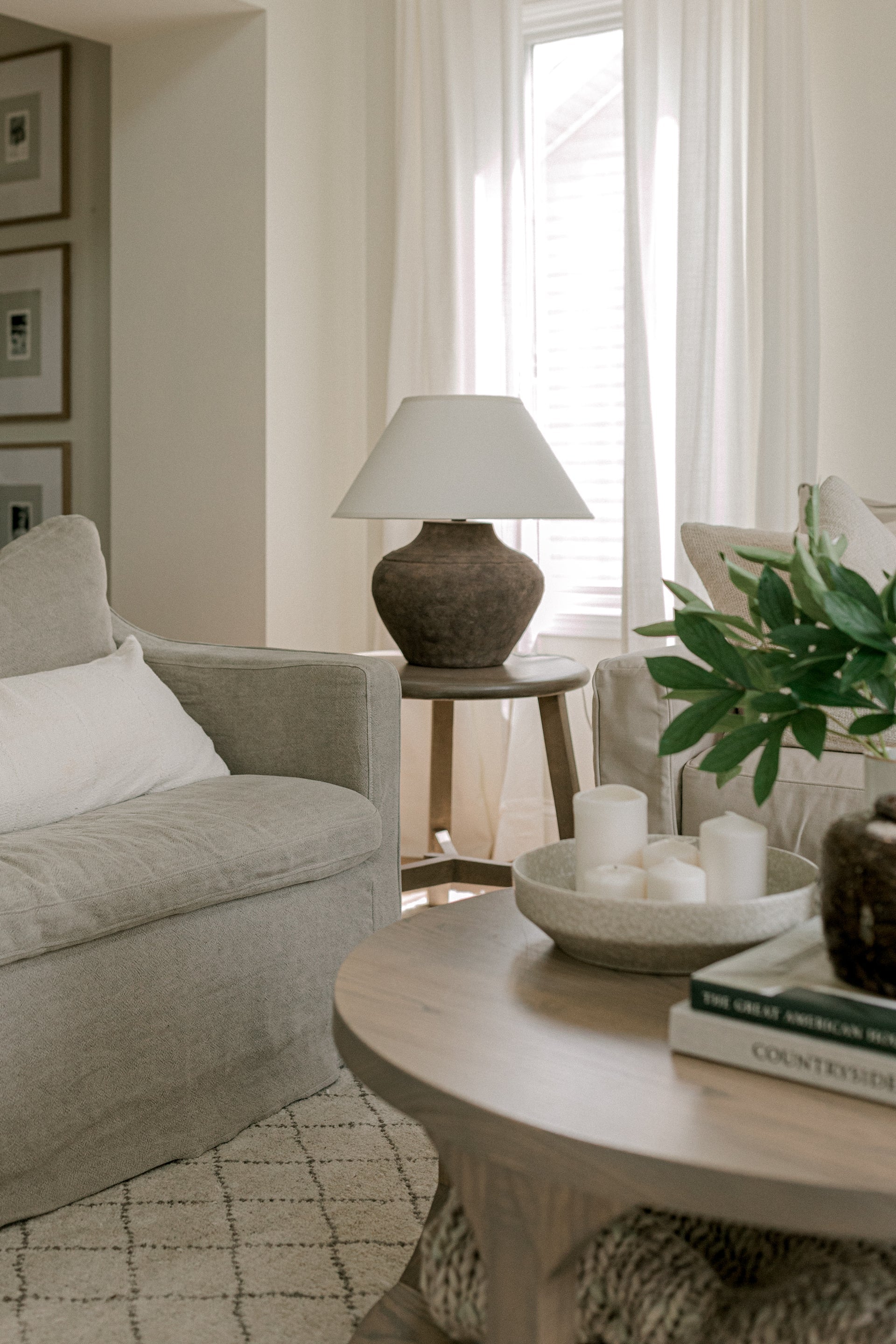 Calabria Table Lamp 20.5" Tall by Troy Lighting with Rustco Finish and Dimmable Hardback Linen Shade