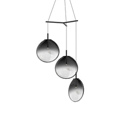 Cantina 3-Light Tri-Spreader LED Chandelier with Dimmable Function and Modern Glass Design