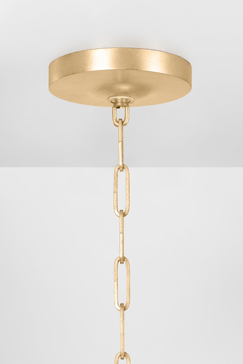Cartagena Chandelier 16 Lights by Corbett Lighting, Vintage Gold Finish, Dimmable, 30.5" Height