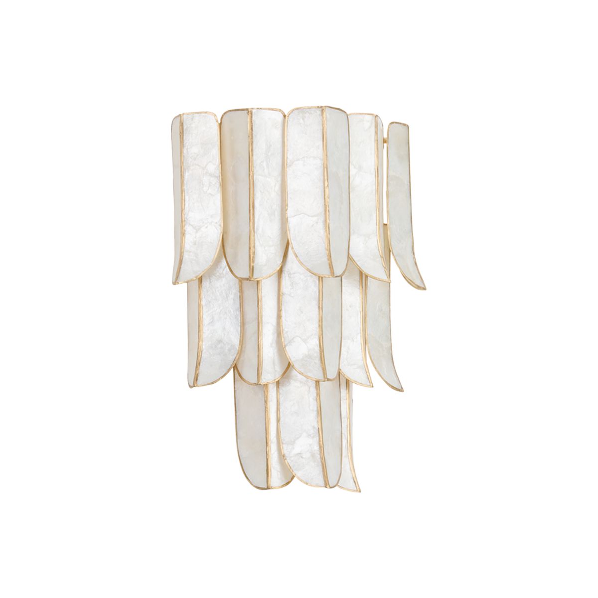 Corbett Lighting Cartagena Sconce 17.25" with Capiz Shell Panels & Vintage Gold Leaf Finish