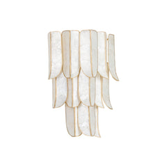 Corbett Lighting Cartagena Sconce 17.25" with Capiz Shell Panels & Vintage Gold Leaf Finish
