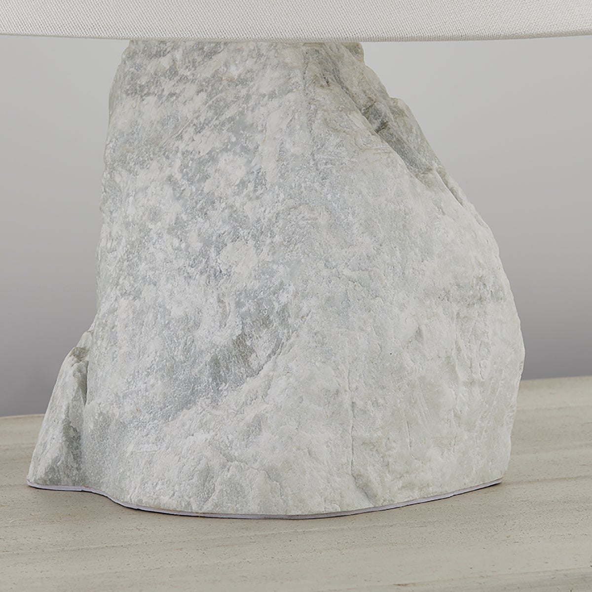 Carver Table Lamp by Troy Lighting, 14" High with Patina Brass Finish and Off-White Linen Shade