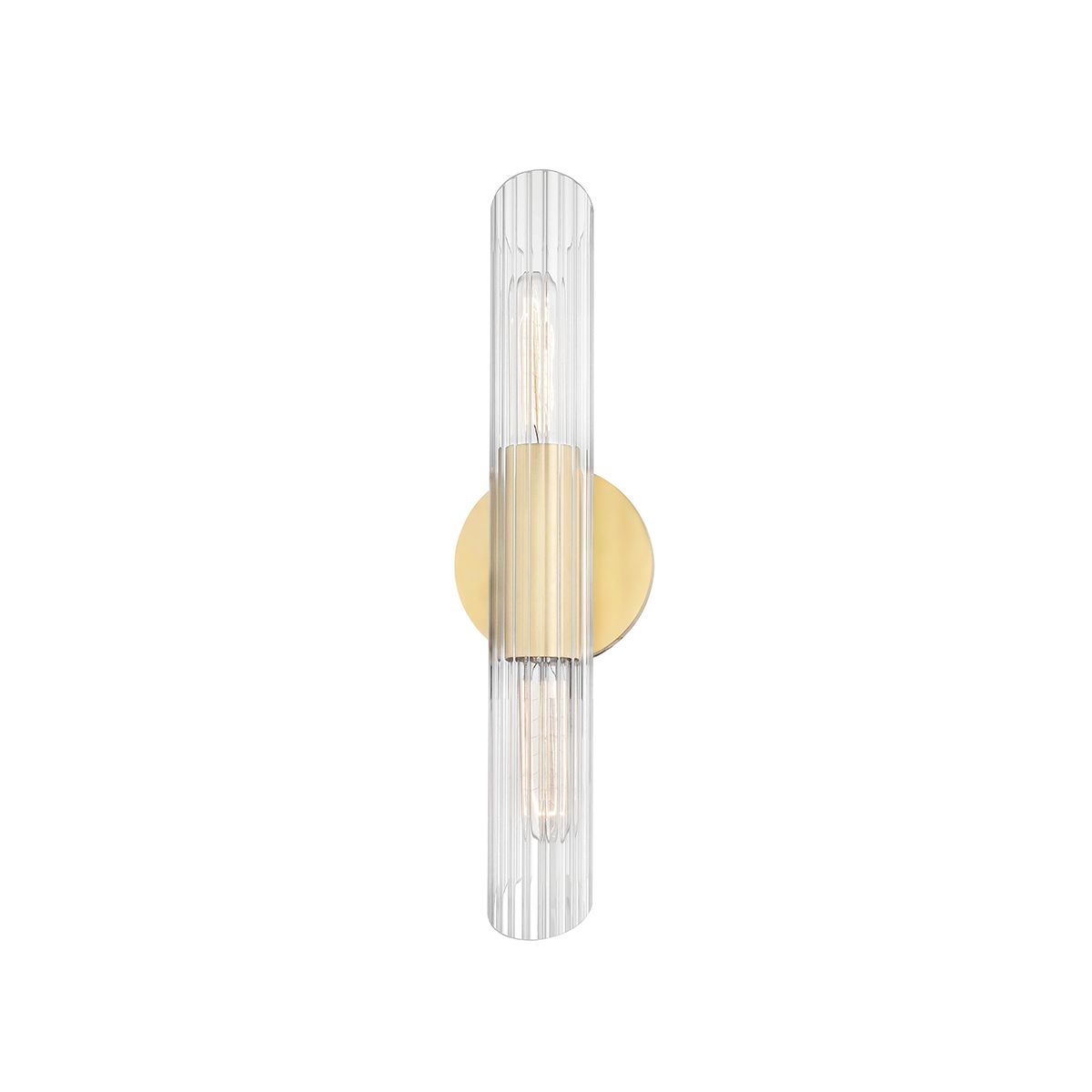 Mitzi Cecily Sconce 2-Light Wall Fixture, Aged Brass, Old Bronze & Polished Nickel, Dimmable Design