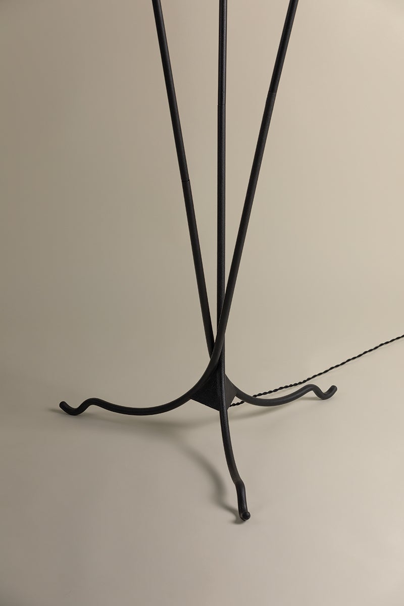 Cedar Floor Lamp 69.75" Tall with Dimmable Features and 3 Off-White Linen Shades by Troy Lighting