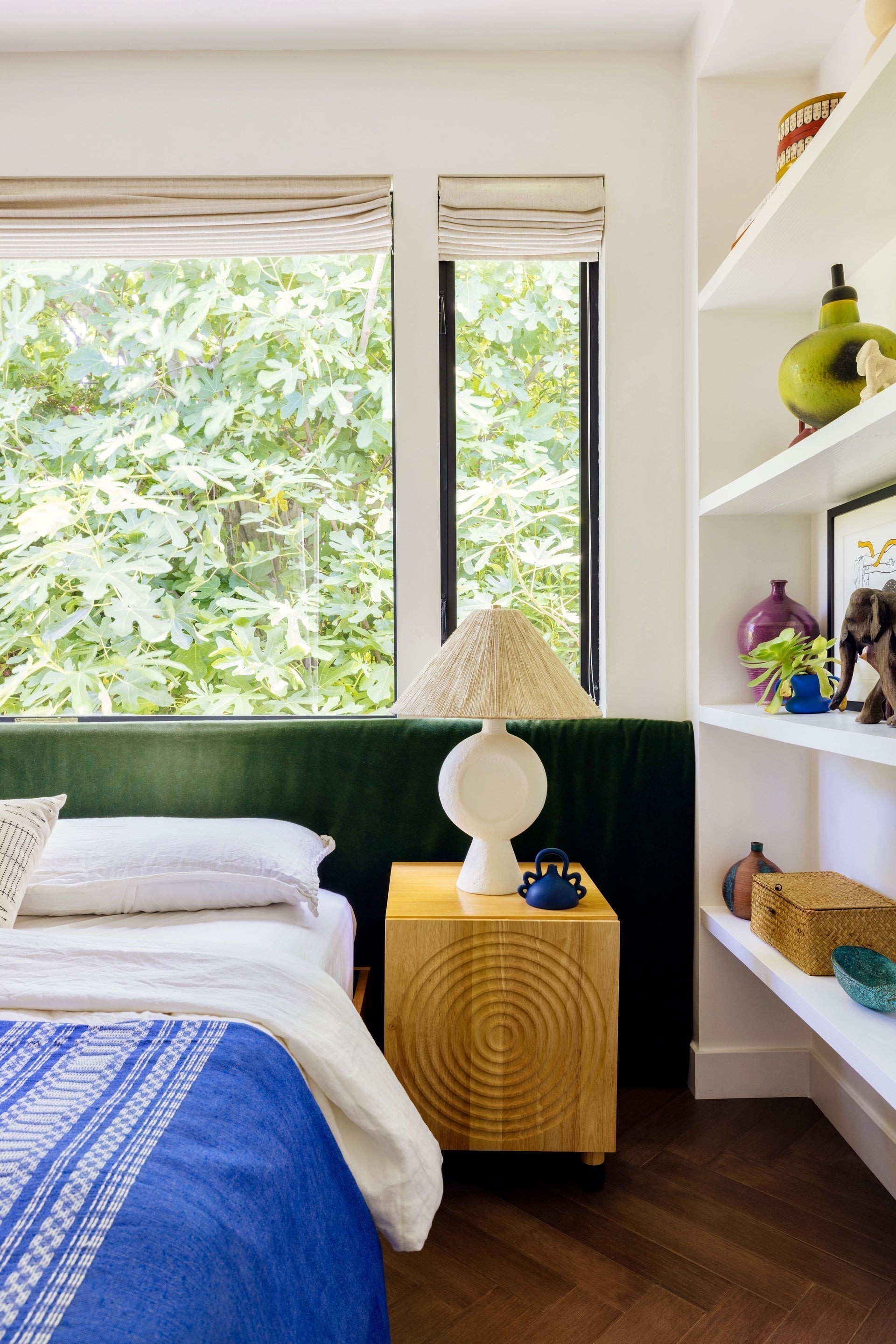 Centella Table Lamp By Mitzi With Hand-Woven Jute Shade & Contemporary Cement Base - Dimmable Design