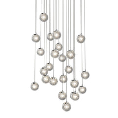 SONNEMAN Champagne Bubbles 24-Light LED Chandelier with Polished Chrome Finish and Adjustable Heights
