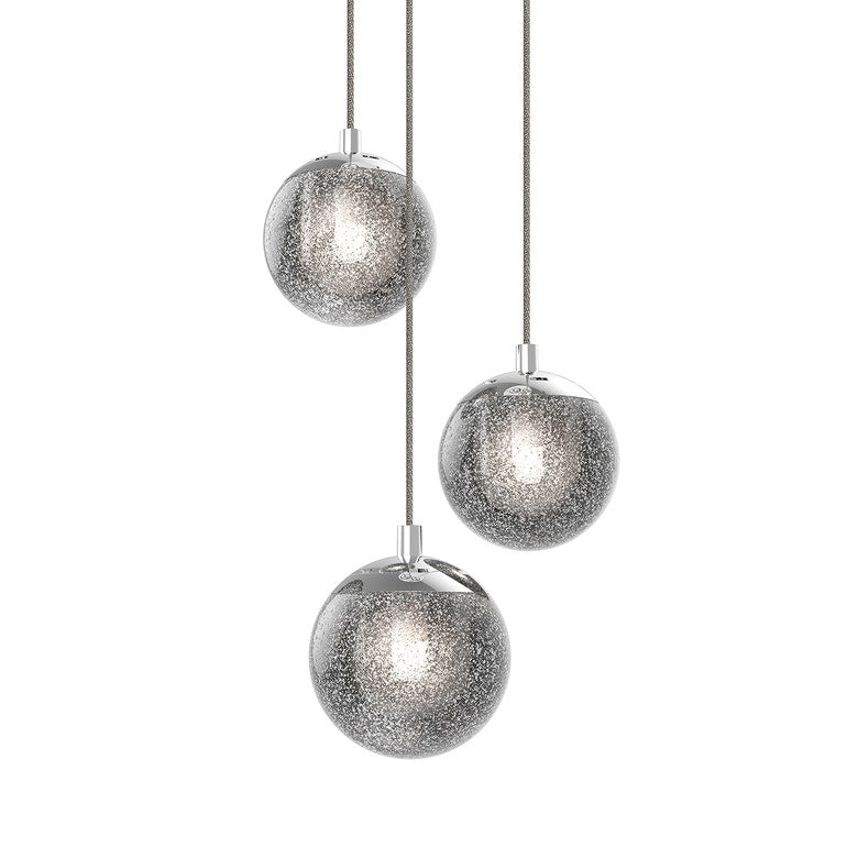 Champagne Bubbles 3-Light LED Chandelier by SONNEMAN with Dimmable Warm White Light and Elegant Design